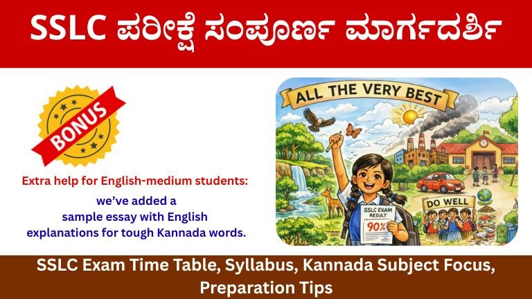 SSLC ಪರೀಕ್ಷೆ ಸಂಪೂರ್ಣ ಮಾರ್ಗದರ್ಶಿ