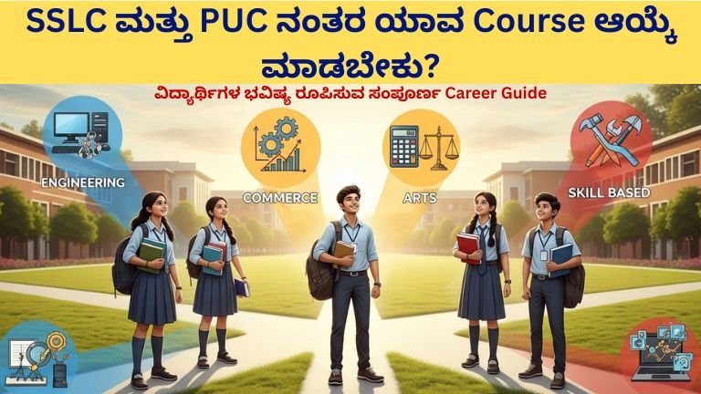 SSLC ಮತ್ತು PUC ನಂತರ ಯಾವ course ಆಯ್ಕೆ ಮಾಡಬೇಕು